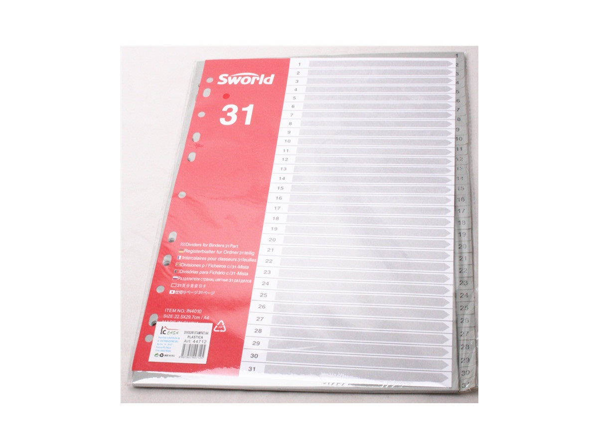 XFR44712 DIVISORI STAMPATI A4