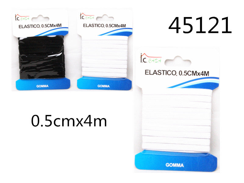 XFR45121 ELASTICO 0.5CMX4M BIANCO