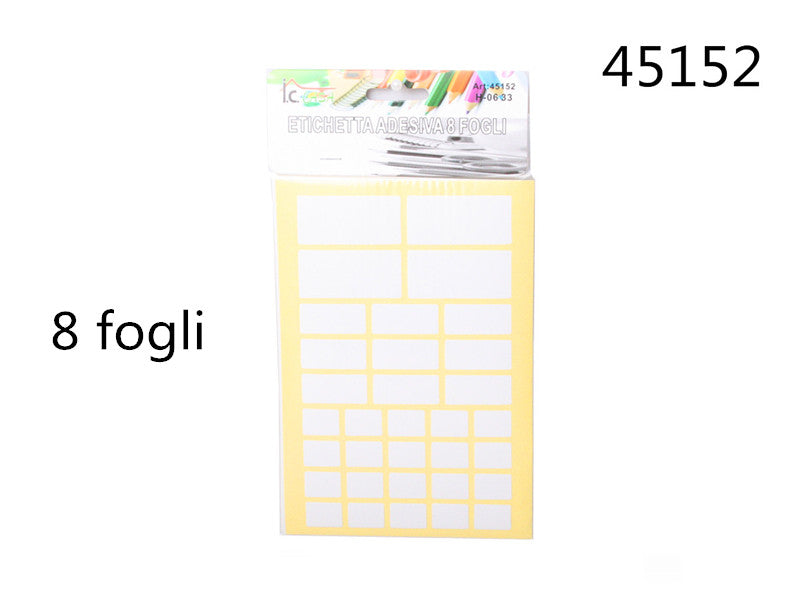 XFR45152 ETICHETTA ADESIVO 8 FLGLI