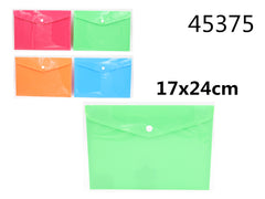 XFR45375 BUSTA PP CON BOTTONE 17x24CM