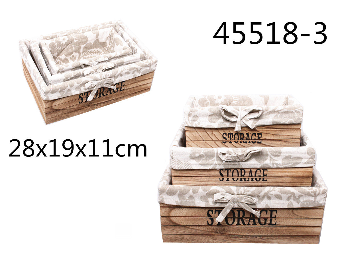 XFR45518-3 SET SCATOLA LEGNO 28*19*11