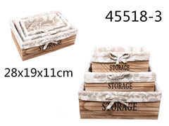 XFR45518-3 SET SCATOLA LEGNO 28*19*11