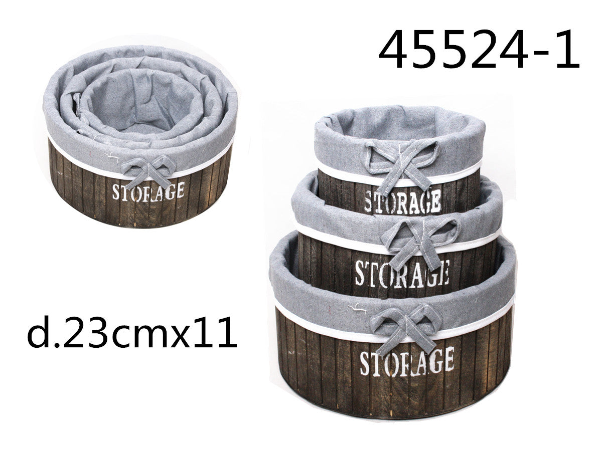 XFR45524-1 SET 3 SCATOLA LEGNO F23*11