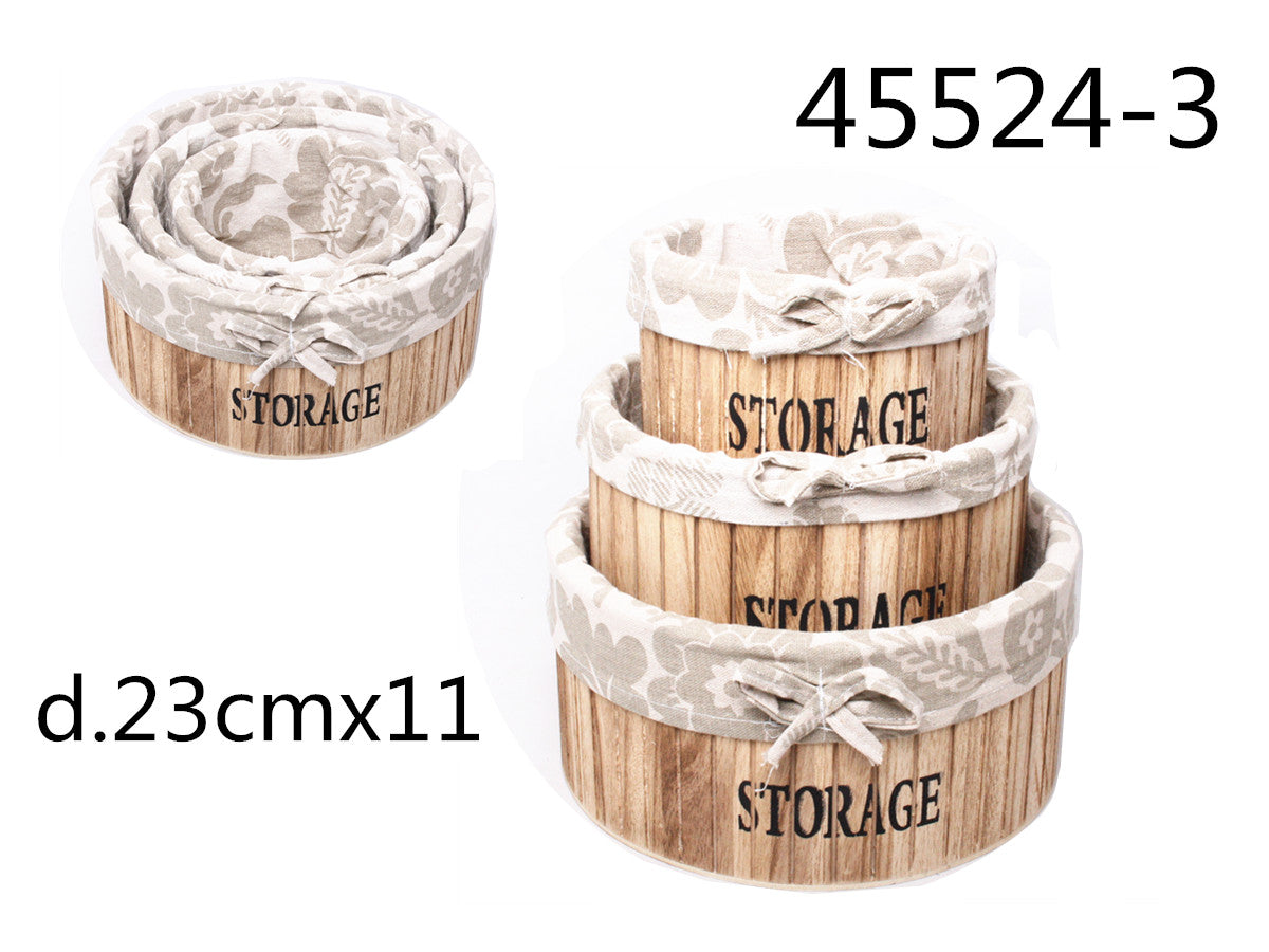 XFR45524-3 SET 3 SCATOLA LEGNO F23*11