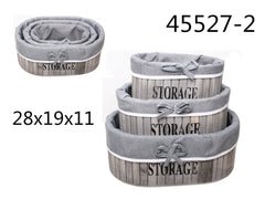 XFR45527-2 SET 3 SCATOLA LEGNO 28*19*11