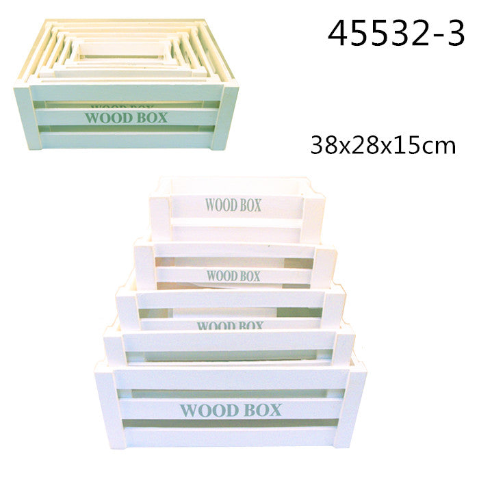 XFR45532-3 SET 5 SCATOLA LEGNO 38*28*15