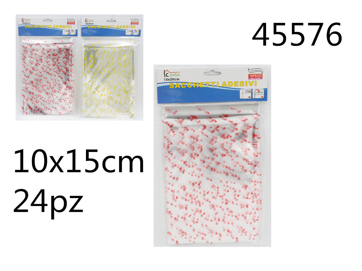 XFR45576 SACCHETTI ADESIVI 10x15 24PZ