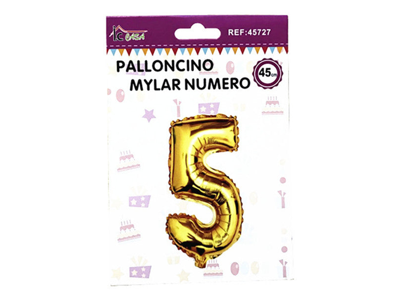 XFR45727 PALLONCINO MYLAR NUMERO -5
