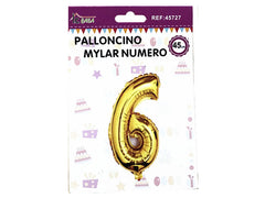 XFR45727 PALLONCINO MYLAR NUMERO -6