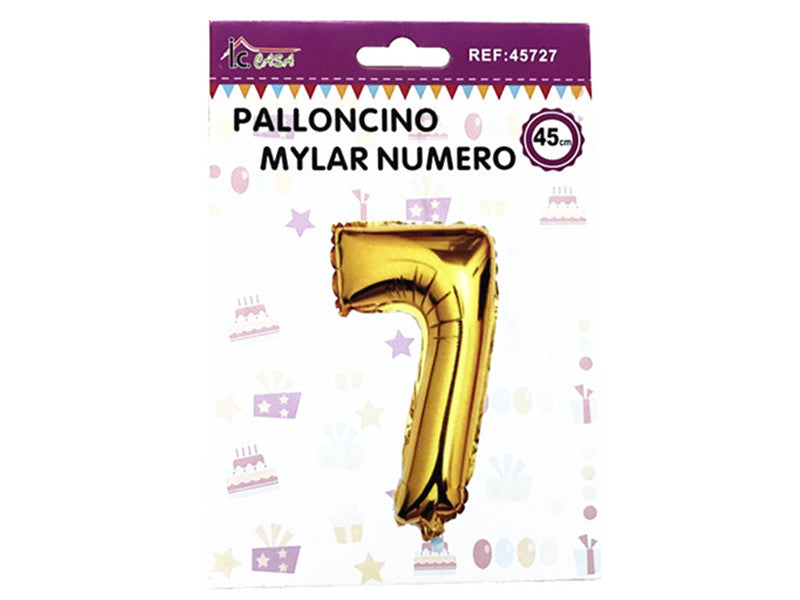 XFR45727 PALLONCINO MYLAR NUMERO -7