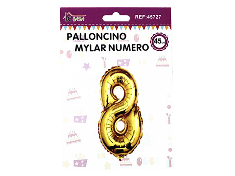 XFR45727 PALLONCINO MYLAR NUMERO -8