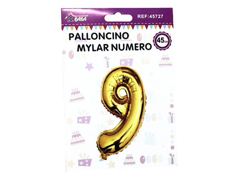 XFR45727 PALLONCINO MYLAR NUMERO -9