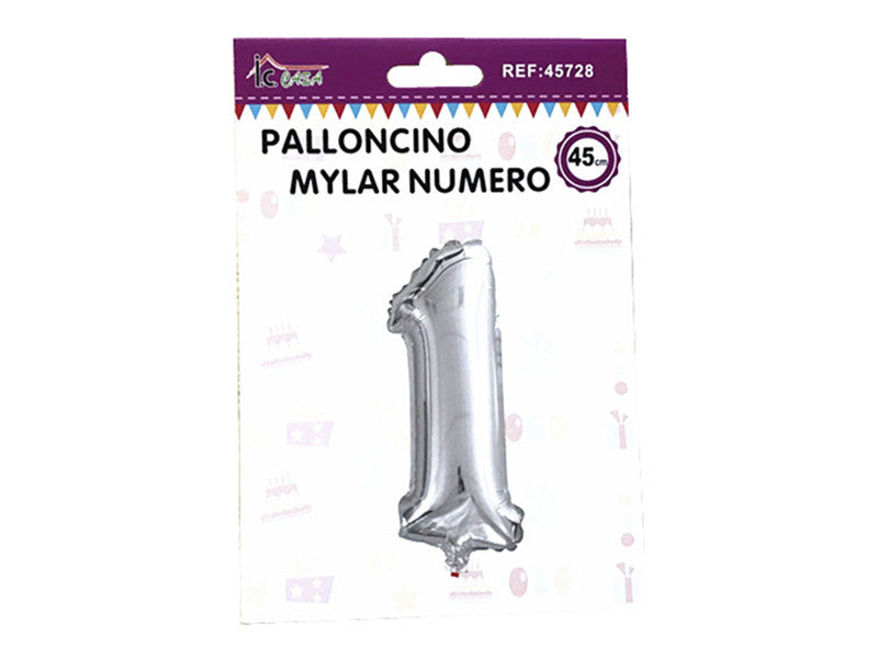 XFR45728 PALLONCINO MYLAR NUMERO -1