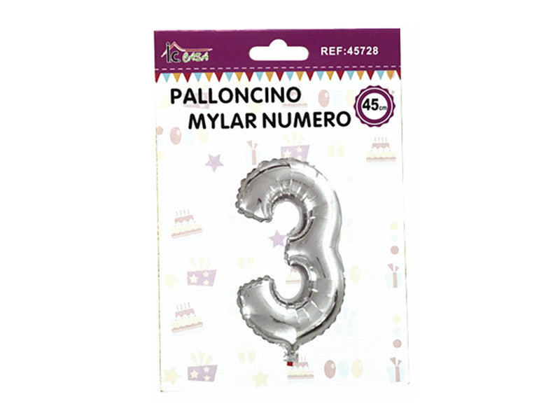 XFR45728 PALLONCINO MYLAR NUMERO -3