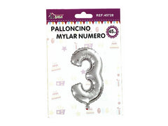 XFR45728 PALLONCINO MYLAR NUMERO -3