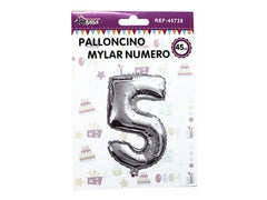 XFR45728 PALLONCINO MYLAR NUMERO -5