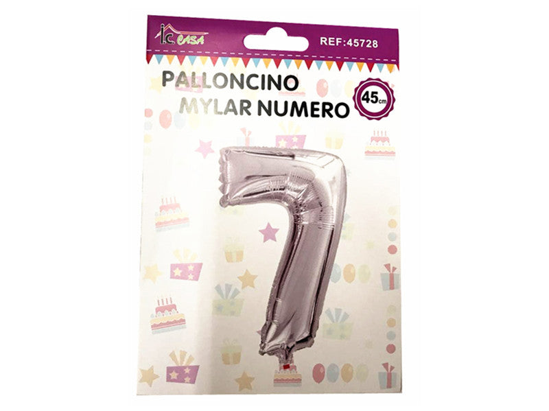 XFR45728 PALLONCINO MYLAR NUMERO -7
