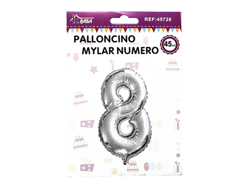 XFR45728 PALLONCINO MYLAR NUMERO -8