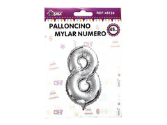 XFR45728 PALLONCINO MYLAR NUMERO -8