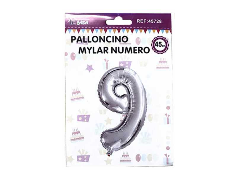 XFR45728 PALLONCINO MYLAR NUMERO -9