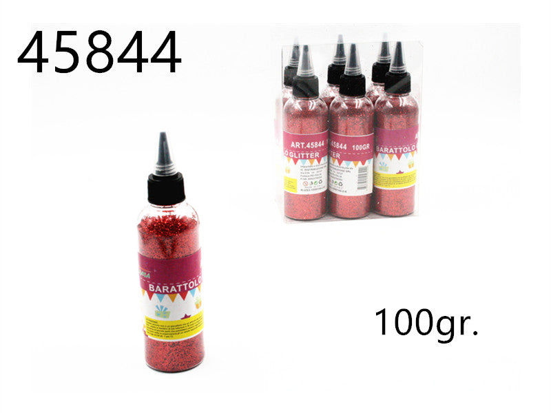 XFR45844 BARATTOLO GLITTER 100GR. ROSSO