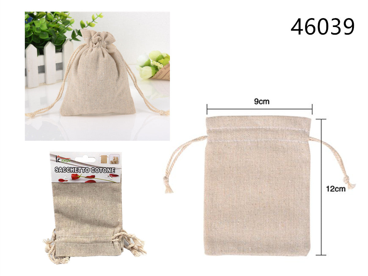 XFR46039 SACCHETTO COTONE 9X12CM 4PZ
