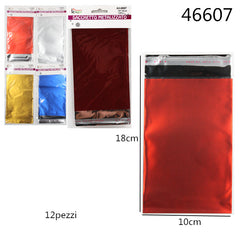 XFR46607 SACCHETTO METALIZZATO 10*15+3 12P