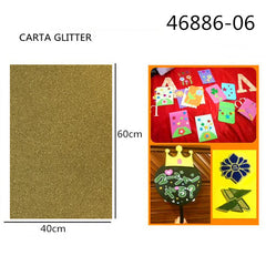 XFR46886 FOGLIO GLITTER 250GR.40X60CM éÙ»ÆÉ«