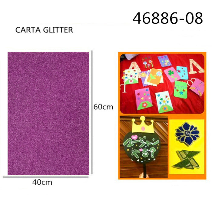 XFR46886 FOGLIO GLITTER 250GR.40X60CM ºì×ÏÉ«