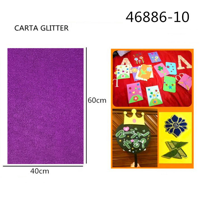 XFR46886 FOGLIO GLITTER 250GR.40X60CM ×ÏºìÉ«