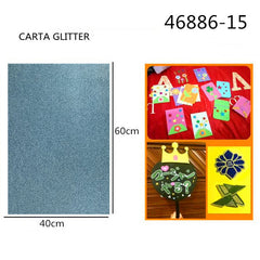 XFR46886 FOGLIO GLITTER 250GR.40X60CM ÌìÀ¶É«