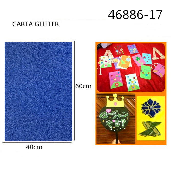 XFR46886 FOGLIO GLITTER 250GR.40X60CM ±¦À¶É«