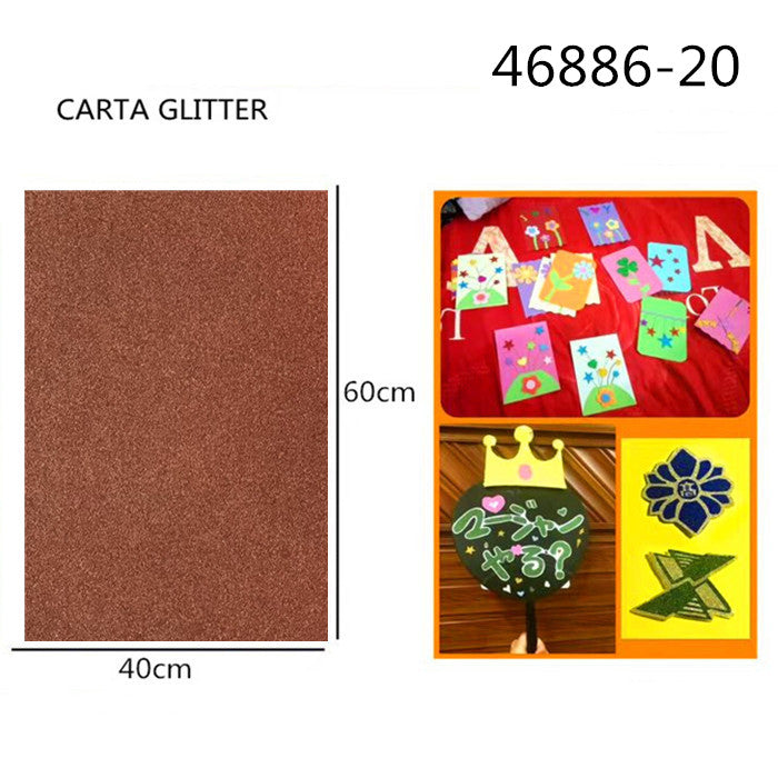 XFR46886 FOGLIO GLITTER 250GR.40X60CM ÖìºìÉ«