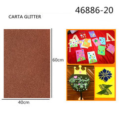 XFR46886 FOGLIO GLITTER 250GR.40X60CM ÖìºìÉ«