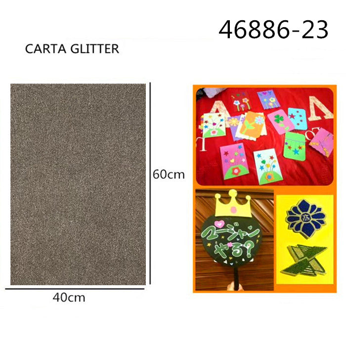 XFR46886 FOGLIO GLITTER 250GR.40X60CM ×ØºÚÉ«