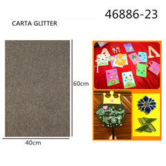XFR46886 FOGLIO GLITTER 250GR.40X60CM ×ØºÚÉ«
