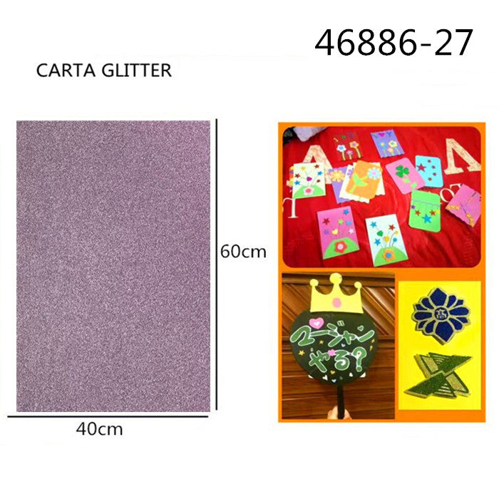 XFR46886 FOGLIO GLITTER 250GR.40X60CM Åº×ÏÉ«