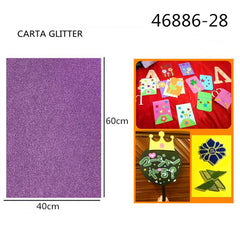XFR46886 FOGLIO GLITTER 250GR.40X60CM ¶¡Ïã×Ï