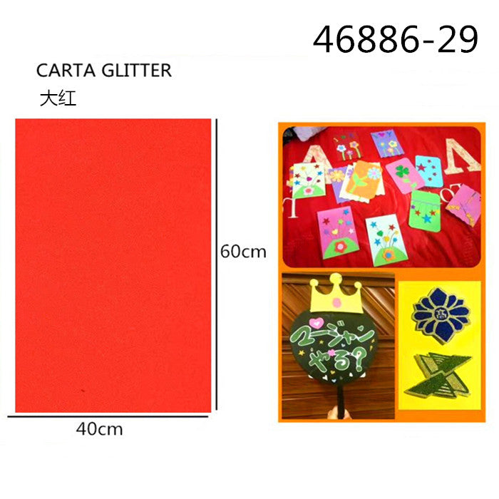 XFR46886 FOGLIO GLITTER 250GR.40X60CM ´óºìÉ«