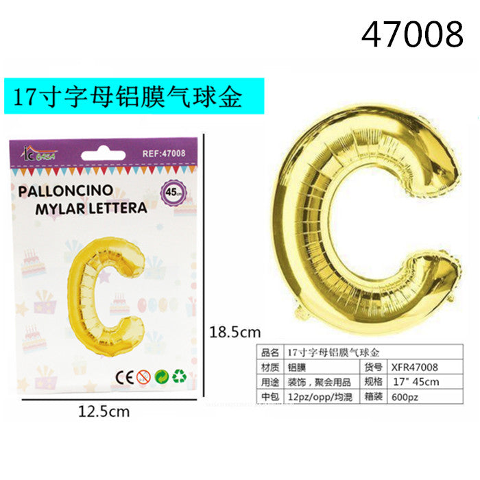 XFR47008 PALLONCINO MYLAR ORO