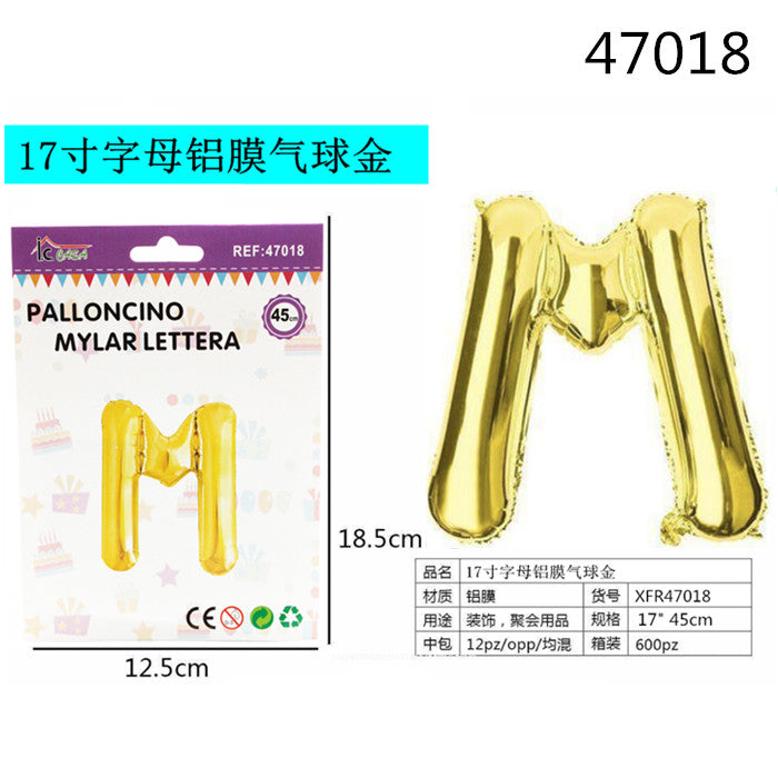 XFR47018 PALLONCINO MYLAR ORO