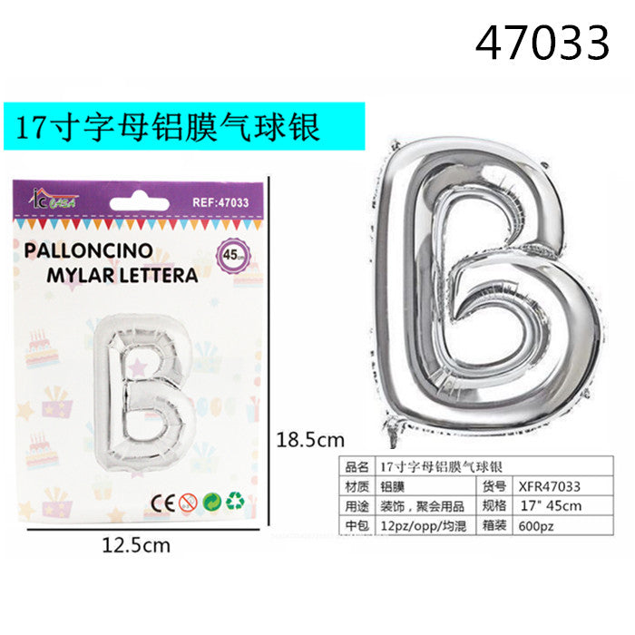 XFR47033 PALLONCINO MYLAR ARGENTO -B