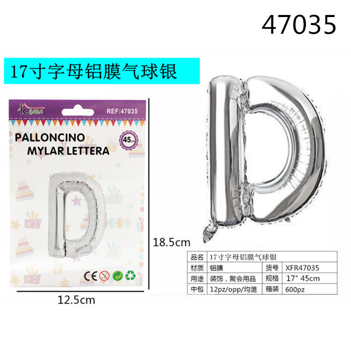 XFR47035 PALLONCINO MYLAR ARGENTO -D