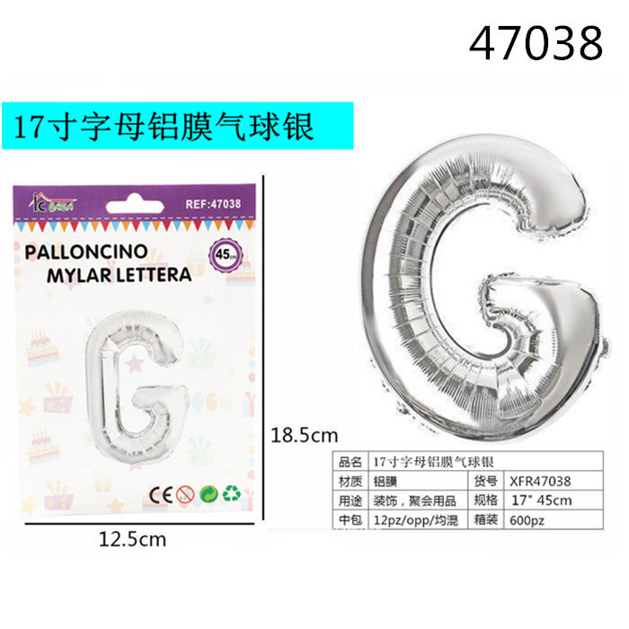XFR47038 PALLONCINO MYLAR ARGENTO -G