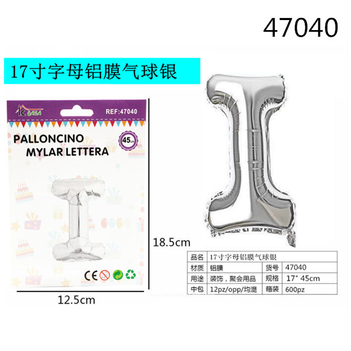 XFR47040 PALLONCINO MYLAR ARGENTO