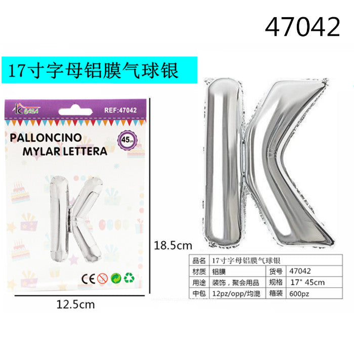 XFR47042 PALLONCINO MYLAR ARGENTO