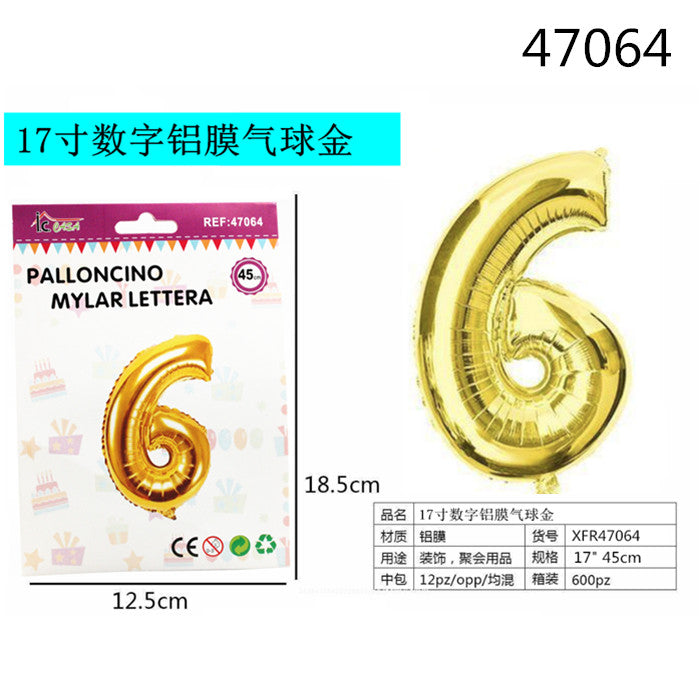 XFR47064 PALLONCINO MYLAR ORO
