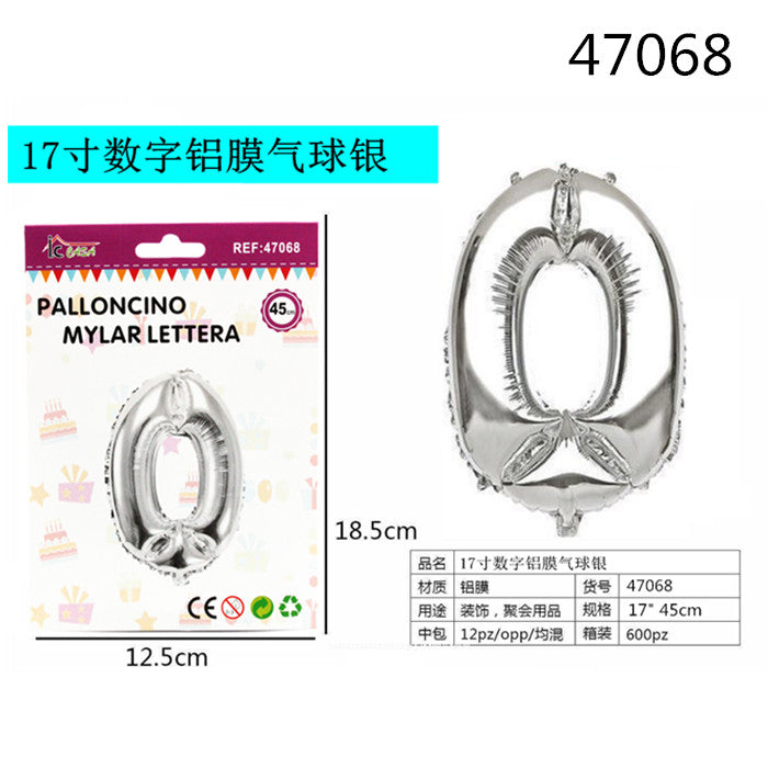 XFR47068 PALLONCINO MYLAR ARGENTO