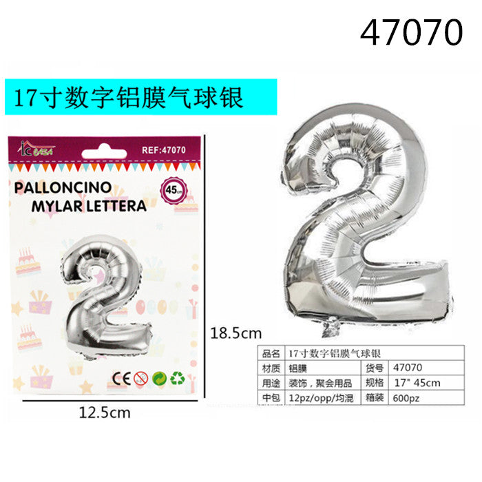 XFR47070 PALLONCINO MYLAR ARGENTO