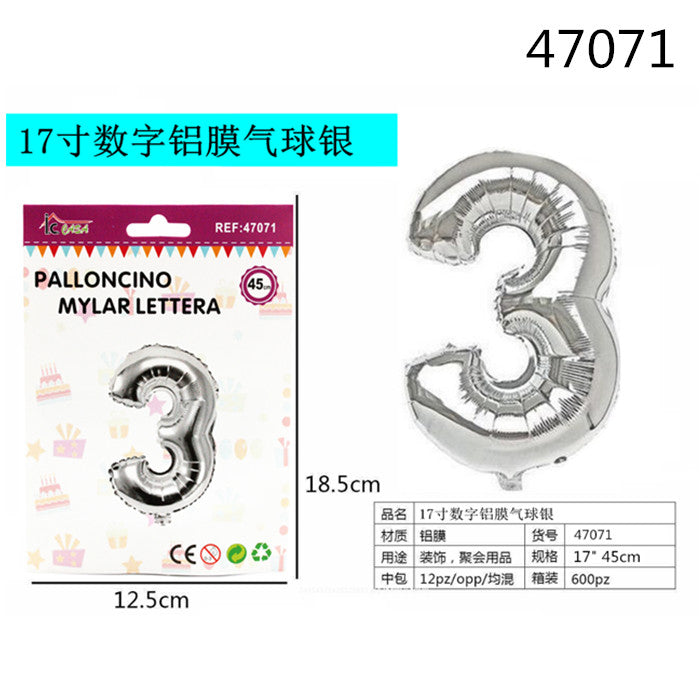 XFR47071 PALLONCINO MYLAR ARGENTO